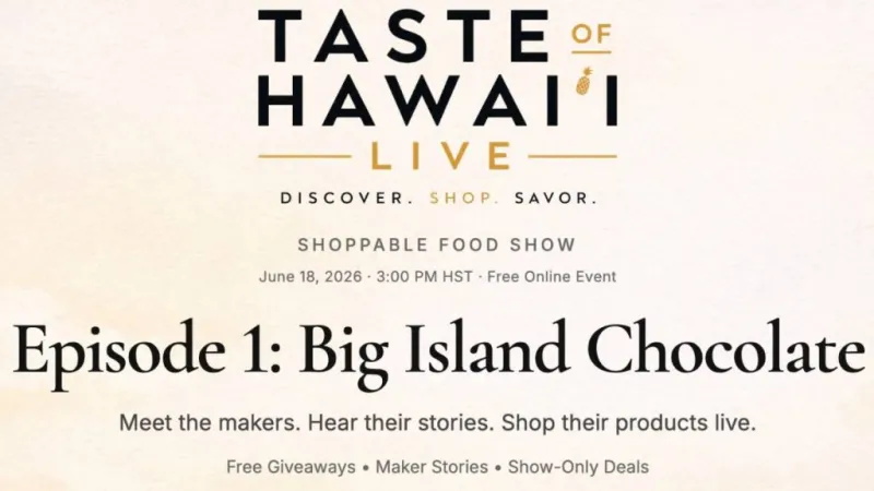 Log on this week to discover, shop and savor a 'Taste of Hawai'i' with first episode of new series