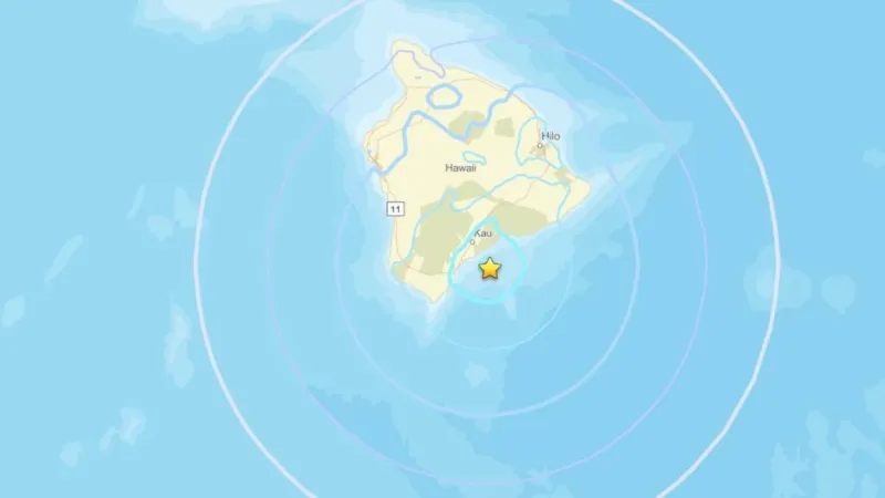 Early-morning 4.5 magnitude quake rattles offshore of Hawai'i Island