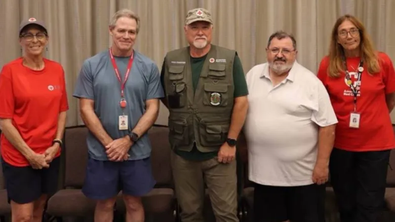 Red Cross volunteers stage in Hawai'i on way to help following Super Typhoon Bavi