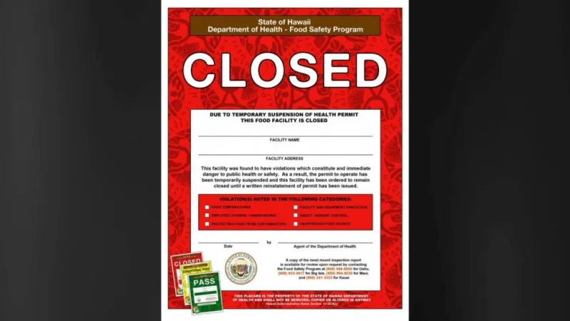 Black Rock Pizza in Kailua-Kona closed after inspectors find rodent droppings, food safety violations