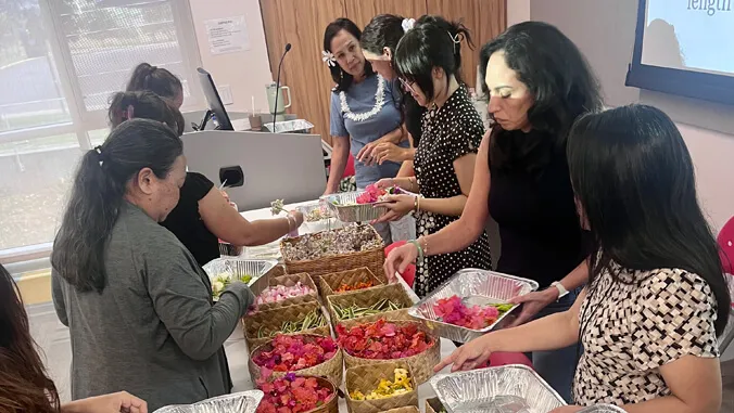 Image of the Week: Lei making