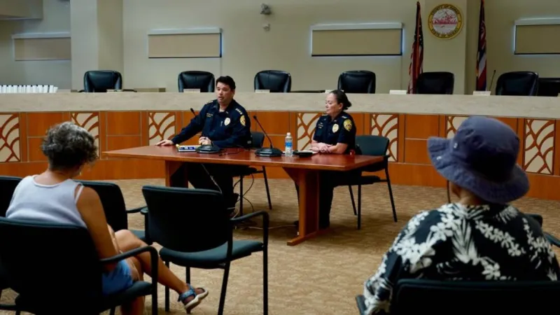 Hawai'i Island police chief talks story with residents, introduces department's strategic plan