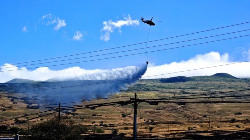 Hawaii National Guard deployed Black Hawk to support wildfire response on Big Island