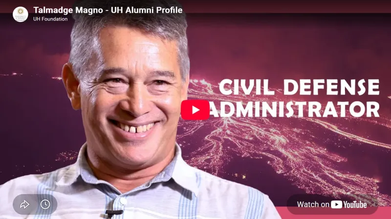 Volcano Watch: UH Hilo alum Talmadge Magno, head of Hawaii County Civil Defense, retires