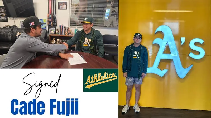 Fujii Signs Pro Contract with Athletics