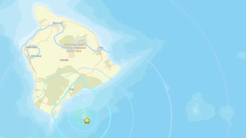 Magnitude-5.2 quake strikes beneath Kama'ehuakanaloa seamount east-southeast of Big Island