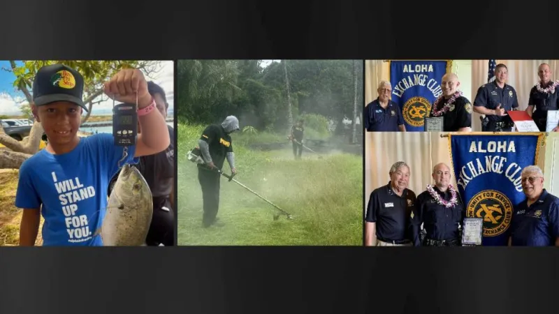 HPD briefs for Aug. 13: Young anglers enjoy Keiki Fishing Day, police host Hilo beach clean up, Aloha Exchange Club honors officers