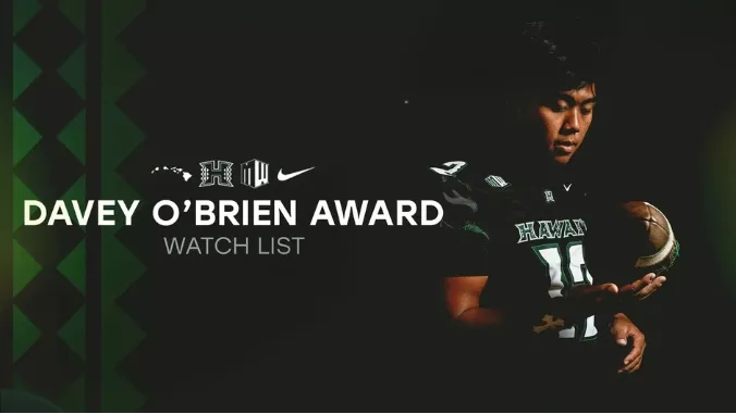 Rainbow Warrior Alejado named to Davey O'Brien award watch list