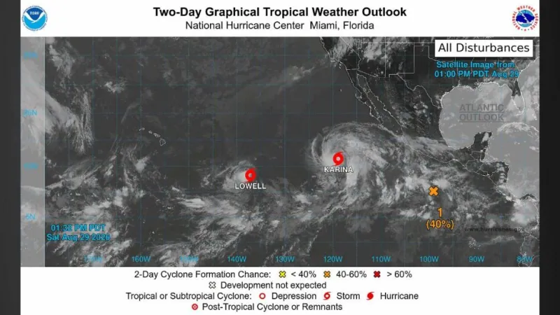 Officials monitoring Tropical Storm Lowell