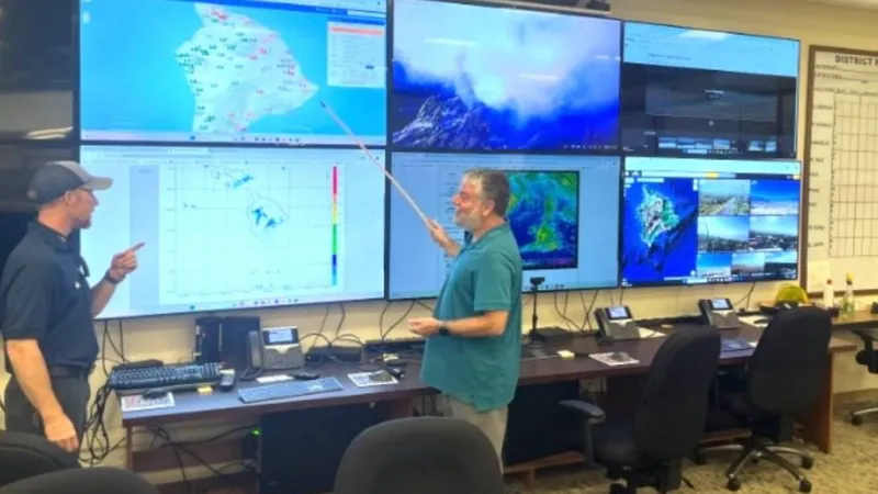 In Hawaii County's Emergency Operations Center, officials rely on weather information from in-house meteorologist