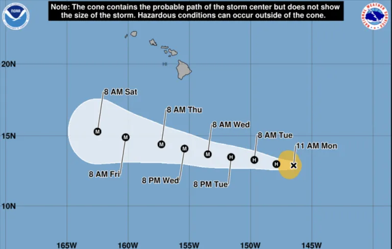 Lowell to intensify over the next 2 days; still poses no immediate threats to Hawai'i