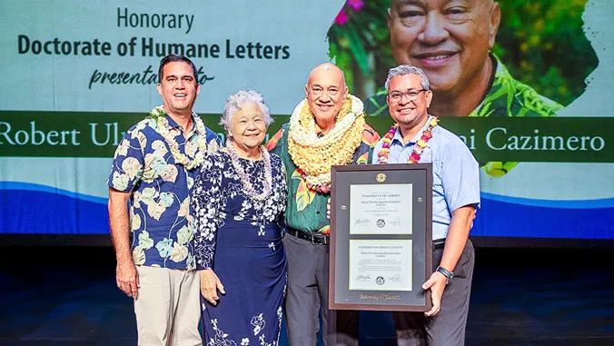 Robert Cazimero formally conferred UH honorary doctorate