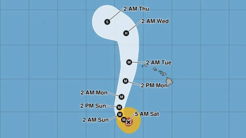 Hurricane Lowell to go west of Kauai on Monday night, but bringing high surf, rain to Big Island