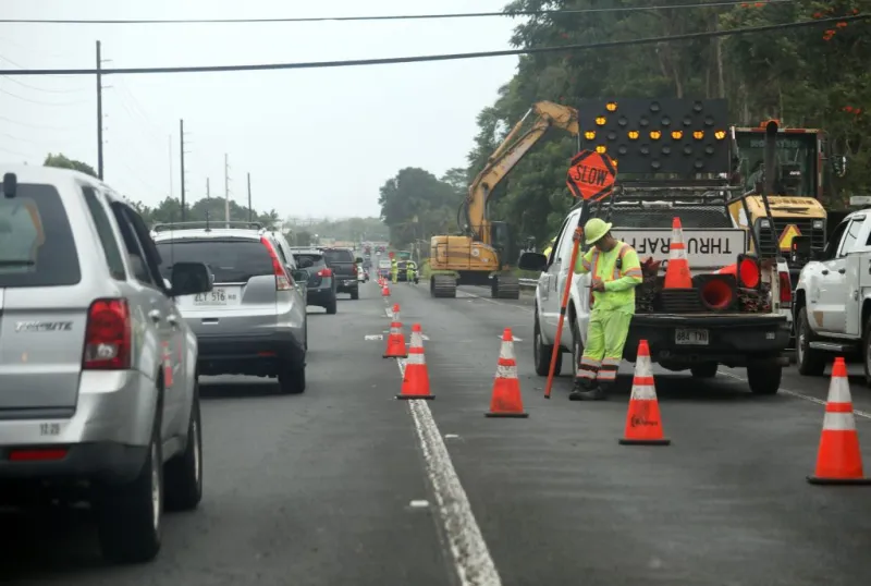 Big Island lane closures for week of Sept. 5-11