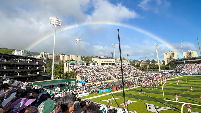 Image of the week: Ching Athletics Complex rainbow
