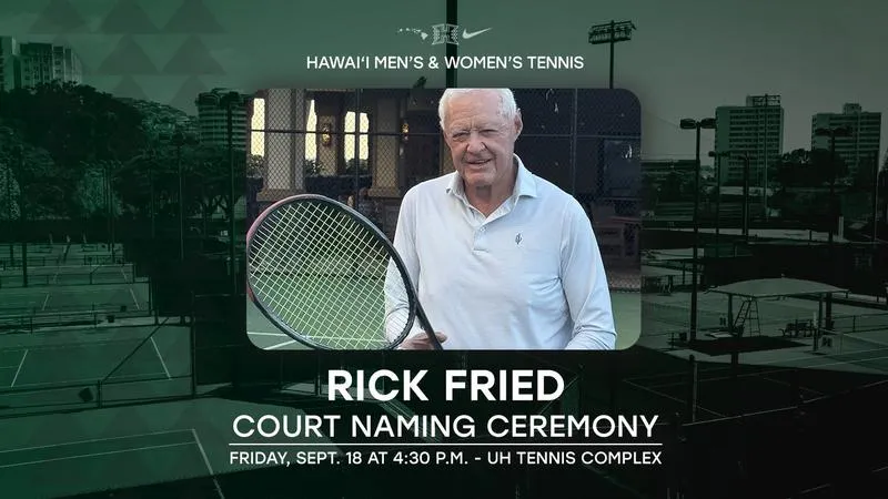 UH Tennis Honors Fried With Court Naming Ceremony