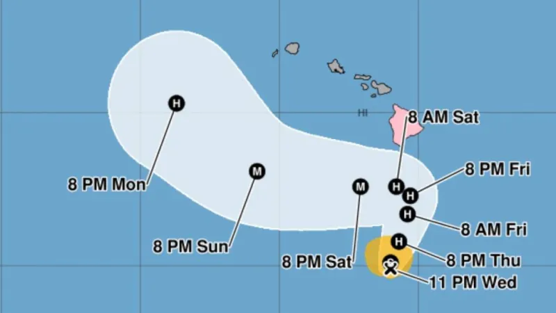 Nolo strengthening as it makes turn north toward Big Island; hurricane conditions possible as early as Friday night