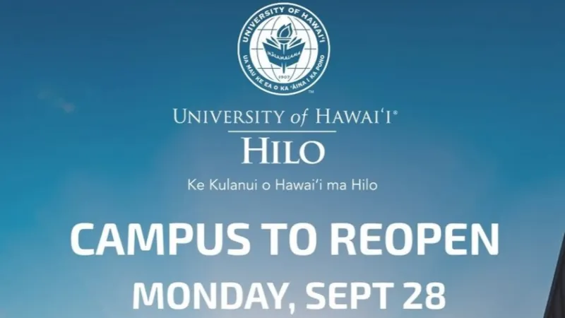 Message from the Chancellor, Hurricane Nolo update: UH Hilo open Monday, Sept. 28