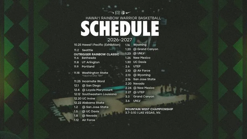 Men's Basketball Announces 2026--27 Schedule And National Broadcast Package
