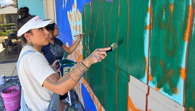 New Leeward CC murals draw on the abundant waters of Ewa