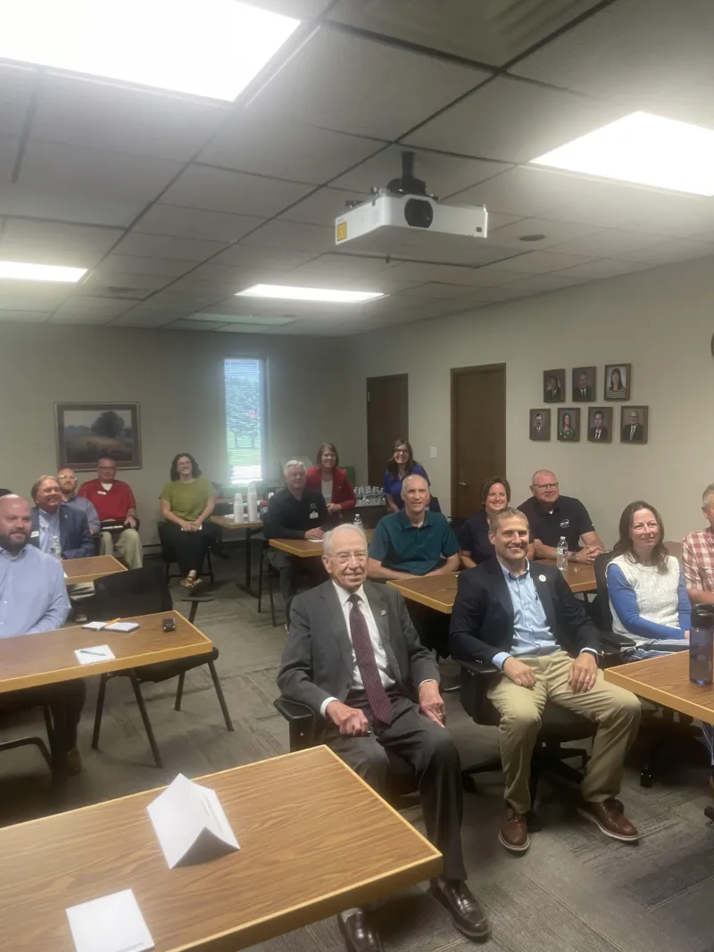 Grassley Visits Lake Mills WCTA
