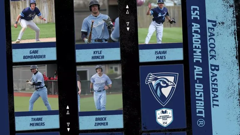 Peacock baseball posts five CSC Academic-All District honorees