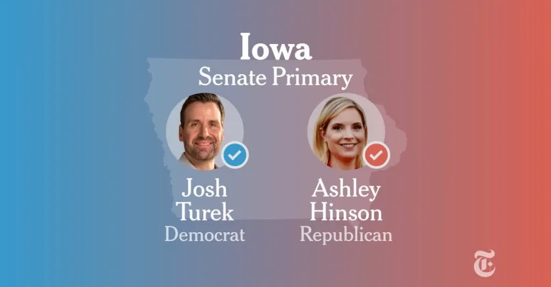 Iowa U.S. Senate Primary 2026: Live Election Results, Turek vs. Wahls