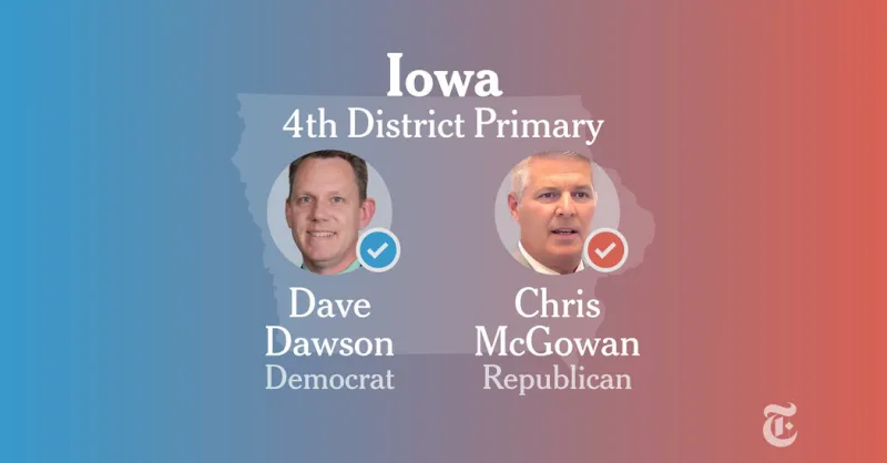 Iowa Fourth Congressional District Primary 2026: Live Election Results