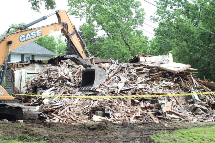 Another abandoned home demolished