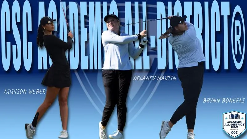 A trio of Peacocks named to the CSC Women's At-Large Academic All-District team