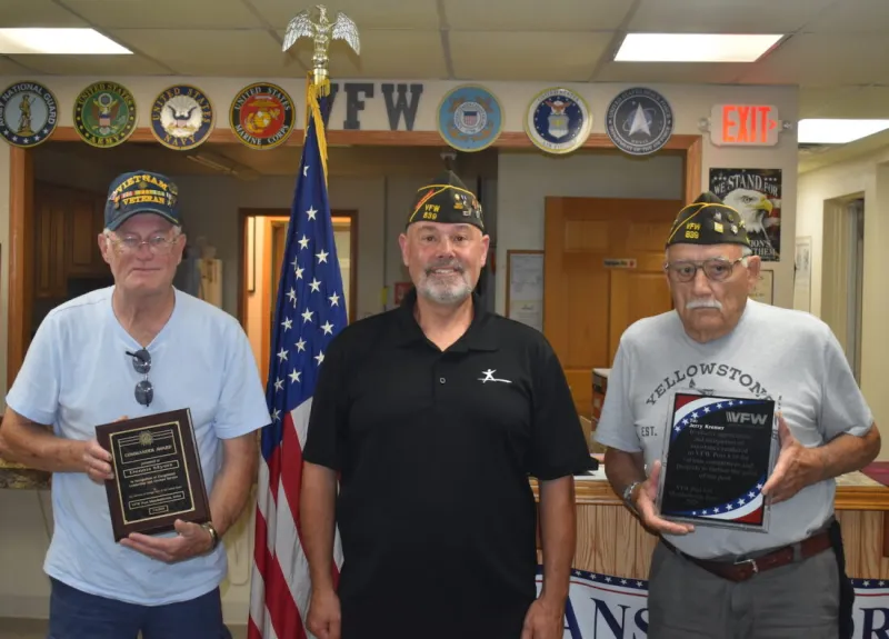 Two members of VFW Post 839 honored with special recognitions Tuesday