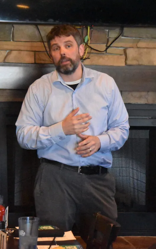 Iowa attorney general candidate Nate Willems stumps at Legends