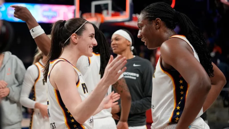 Indiana's Aliyah Boston and Caitlin Clark surge to 1-2 in WNBA All-Star fan voting
