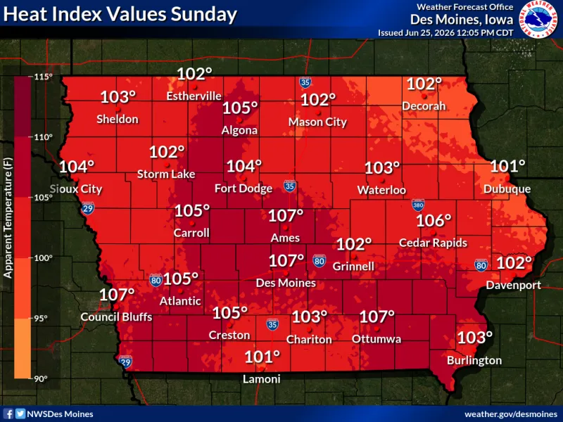 Dangerous heat wave to bake Iowa this weekend and next week: What you need to know