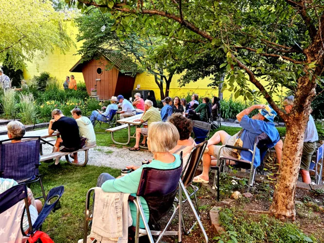 Perfect weather for first Garden Party
