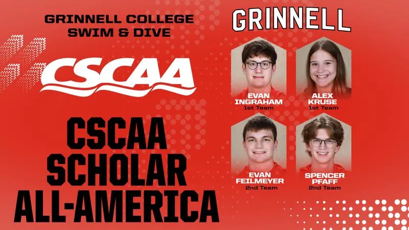 Pioneer swim and dive squads have 4 athletes earn CSCAA Scholar All-America honors