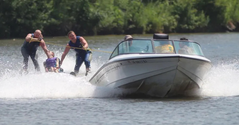 Zooming past the obstacles at MercyOne's Adaptive Waterski Clinic