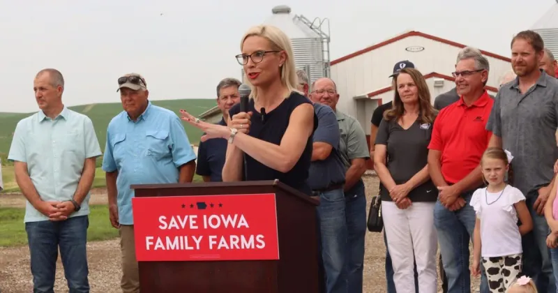 Hinson says she will 'stand with Iowa agriculture' and fight against California pork rule