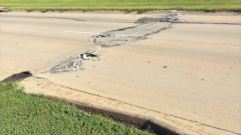 Roads buckling in intense heat in Eastern Iowa