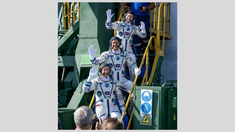 NASA astronaut joins Russian cosmonauts in launch to International Space Station