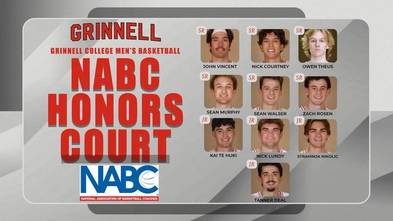 Grinnell men's basketball team, 10 players honored for academics by NABC