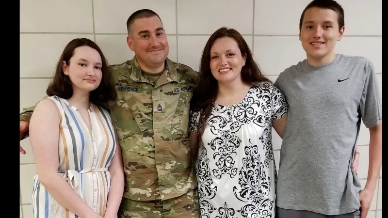 Iowa-born soldier injured in March drone strike returns home to recover