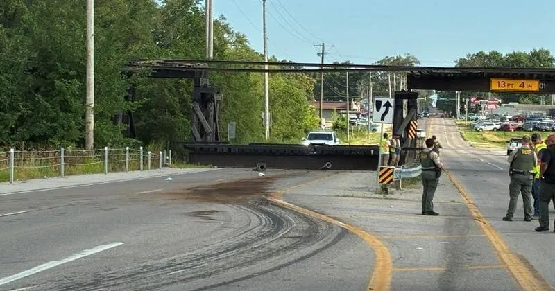 Train bridge collapses in Des Moines after truck exceeded height limit