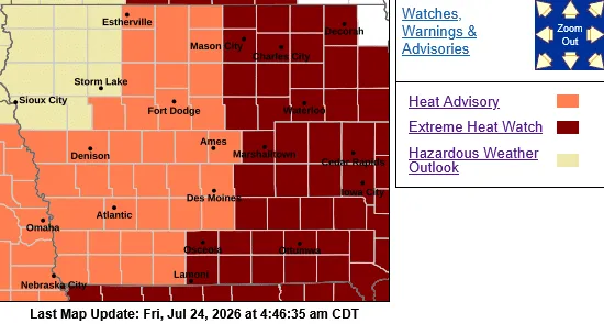 Heat Advisory & Extreme Heat Watches this weekend!
