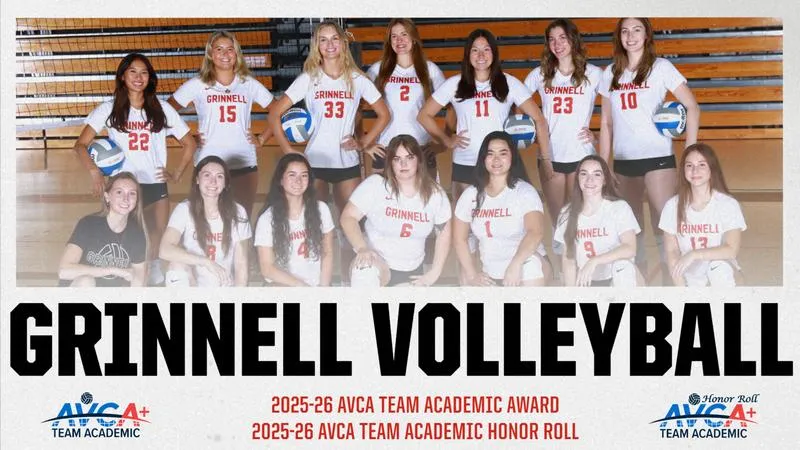 Grinnell netters claim both AVCA Team Academic, Academic Honor Roll awards