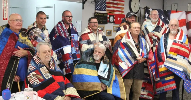 Ten local veterans honored with Quilts of Valor at Waterloo ceremony