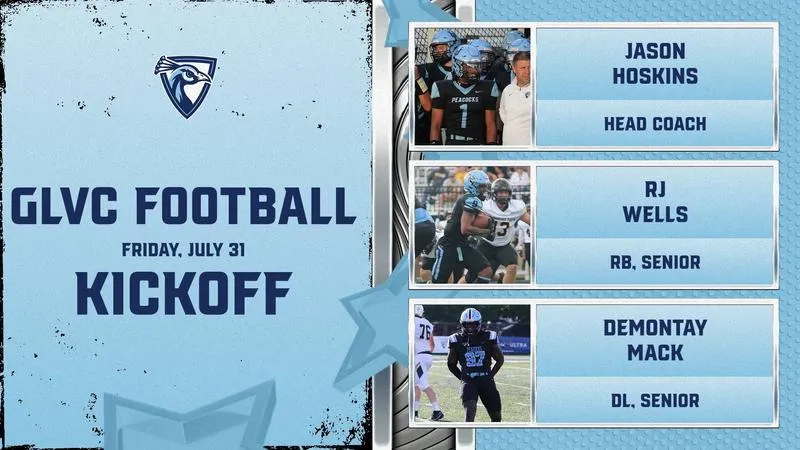 Peacock football set to speak at 12:30 p.m. on Friday at GLVC Football Kickoff