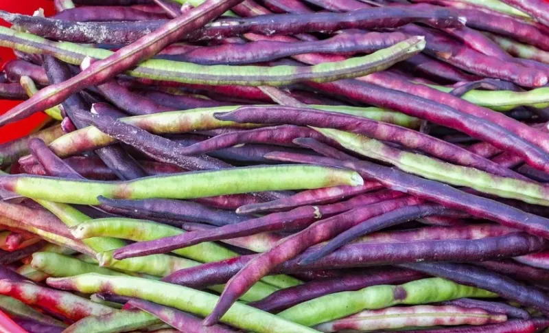 Snap up purple hull peas at the farmers' market