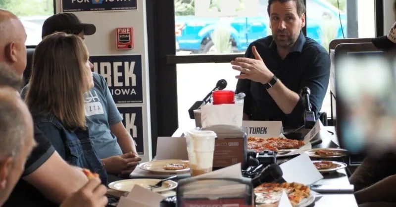 Rep. Josh Turek hold affordability roundtable, criticizes Hinson for finances