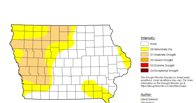 Glisan: precipitation deficits, lingering multi-year drought impacts culprit behind expanding dry conditions in Iowa